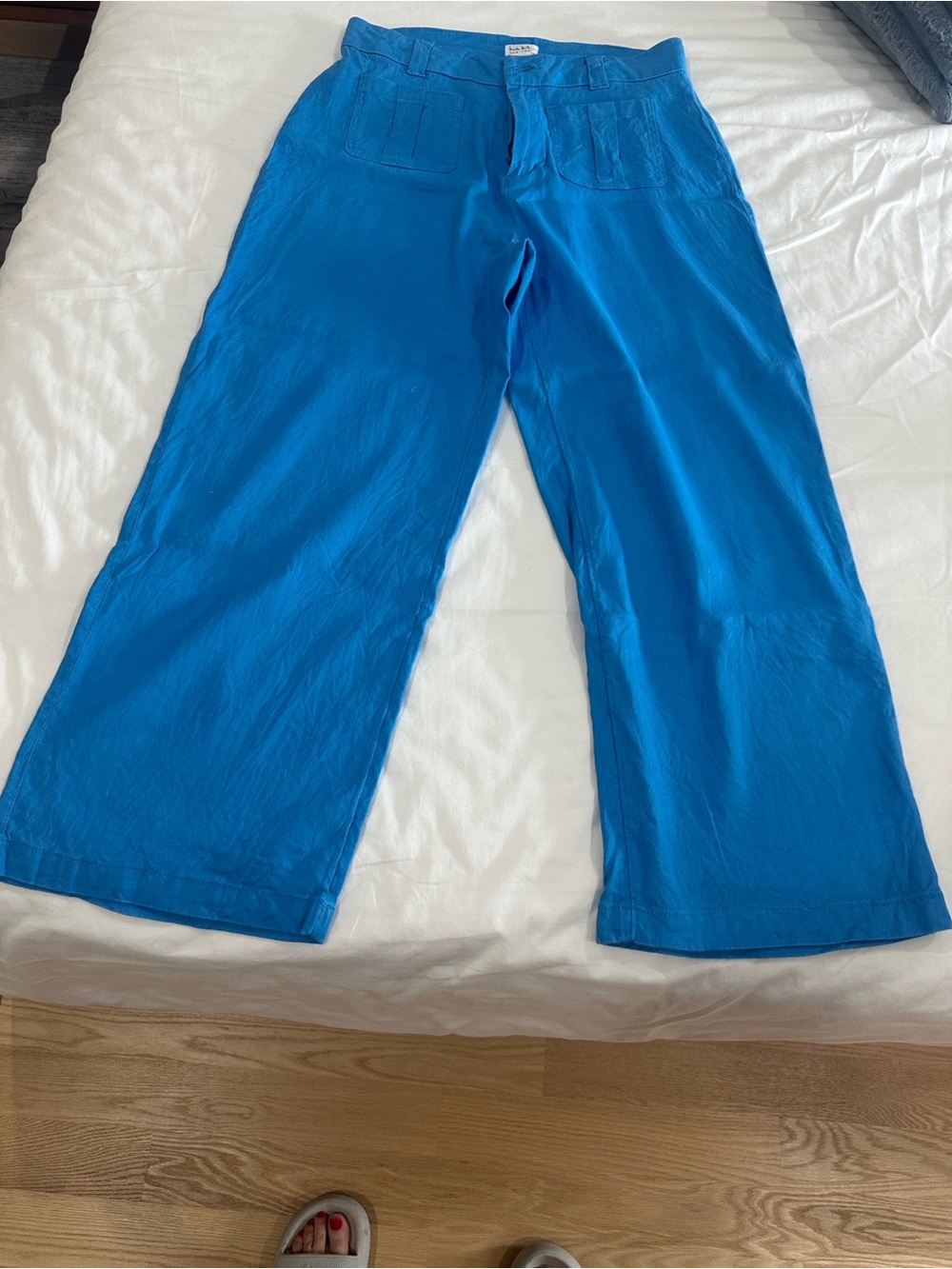 Linen wide leg pants